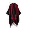 New Jacquard Frame Small Square Warm Shawl Autumn and Winter Scarf Lengthened Thickened Cape