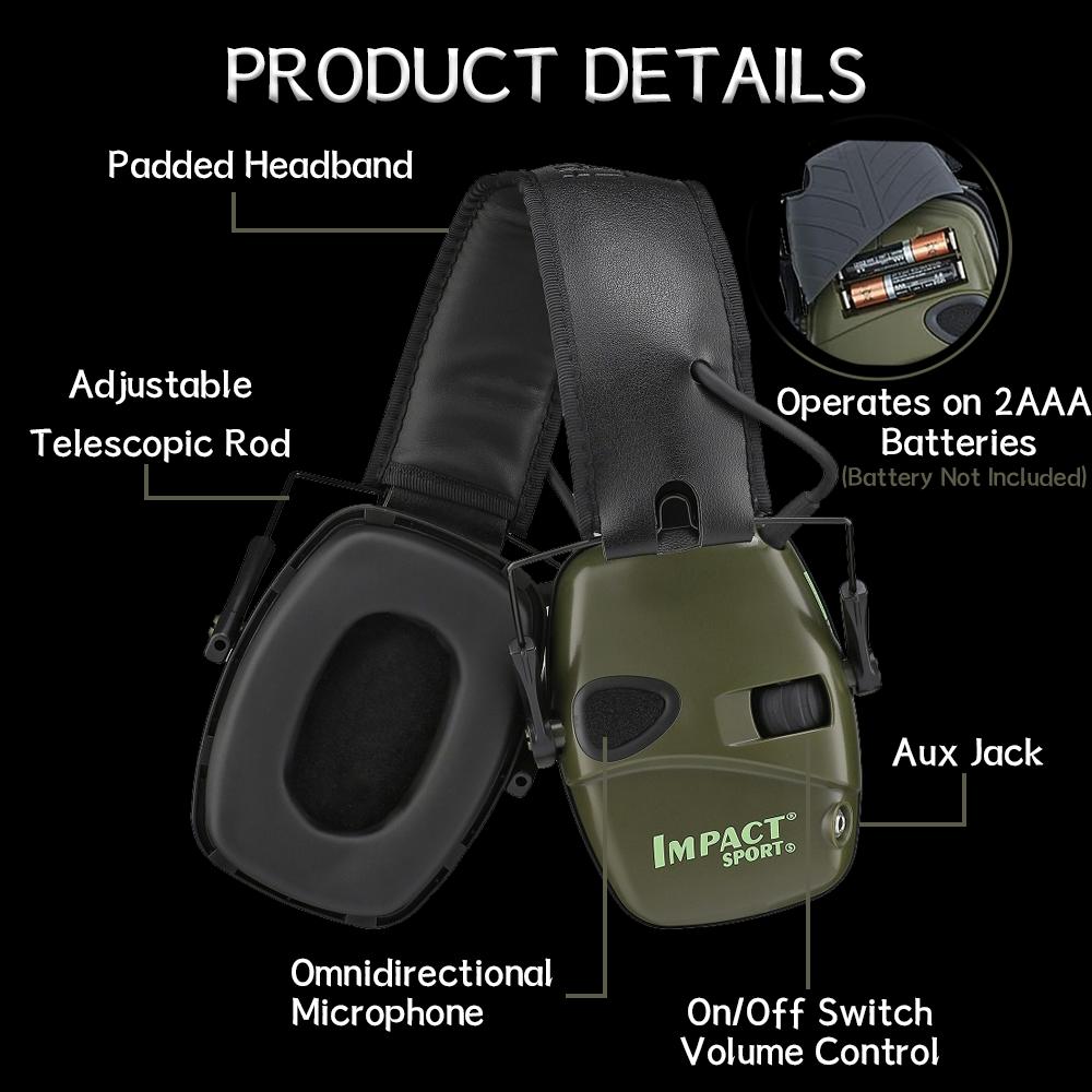 Outdoor Shooting Hunting Tactical Noise Cancelling Headphones Pickup Hearing Protection Earmuffs