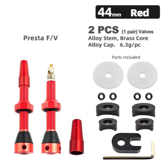 1 комплект бескамерных ниппелей с ключом, обработанные на станке с ЧПУ, сверхлегкие металлические штоки и колпачки, замена 44/60 мм МТБ