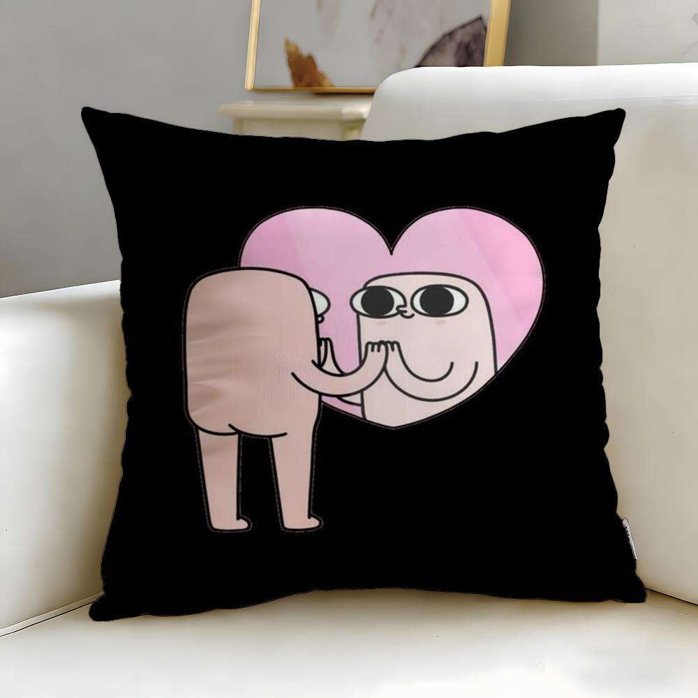 popular cartoon character ketnipz Cushion Cover Soft & Easy-Wash Pillow Case – Versatile for Couch, Bed, Travel and Office