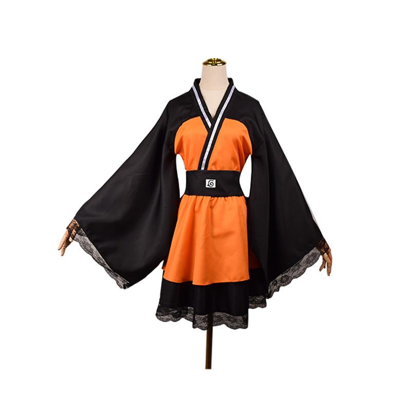 Anime Naruto Shippuden Uzumaki Naruto Akatsuki Kakashi Sasuke Lolita Kimono Dress Anime Cosplay Costume Party Uniform Clothes Suit