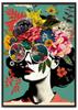Poster Portrait Woman Flowers