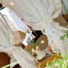 Japanese Fringe Curtain, French Cream Linen Cutout Drapes, Light-Filtering Privacy Protection, Minimalist Design for Livin