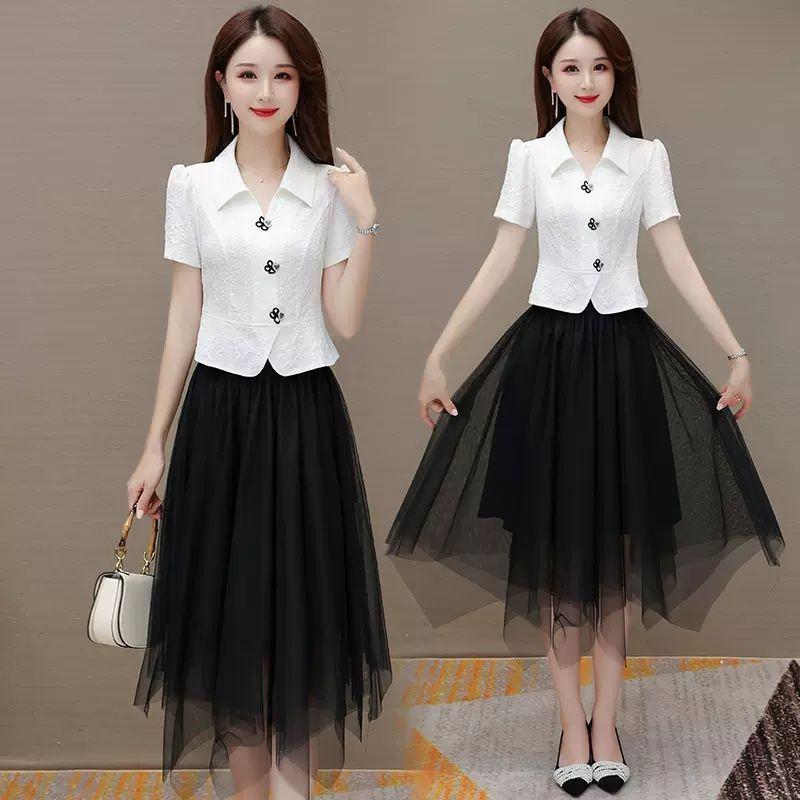 Short Sleeved Mandarin Collar Shirt Women New Unique and Chic Waist Cinching Short Top