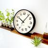 KATOMOKU plywood clock 23 Black wall clock with continuous second km-145BK hand, 304mm (quartz clock)