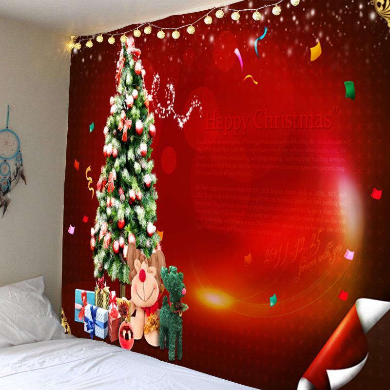 С Рождеством Рождественская елка украшение сцены подвесная ткань дома гостиная спальня украшение стены гобелен