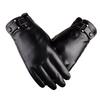 New Autumn and Winter Men's Leather Gloves Outdoor Riding Touch Screen Gloves Plus Velvet Thick Warm PU Leather Touch Screen Gloves