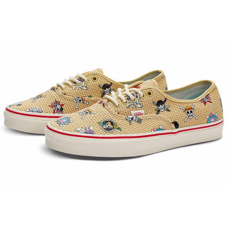 One Piece x Vans Authentic Соломенная шляпа Унисекс Кроссовки Коричневый VN0A5JMPKKK