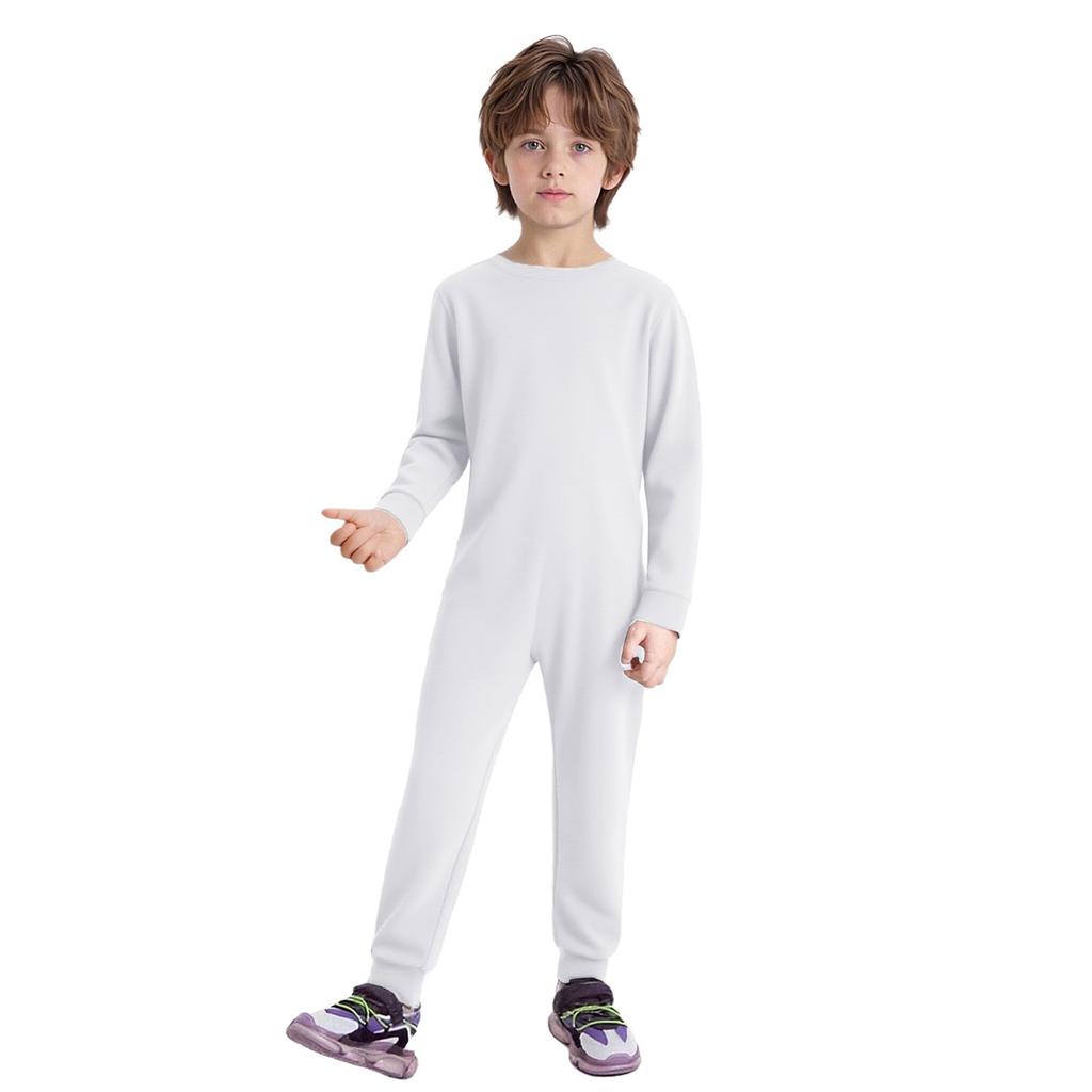Unisex Kids All Day Jumpsuit Cotton Adaptive Clothing with Back Zipper for Special Needs Comfort