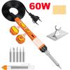 60W Electric Soldering Iron Gun Stand Tool Kit Solder Wire Welding Pen Welder 110V 220V