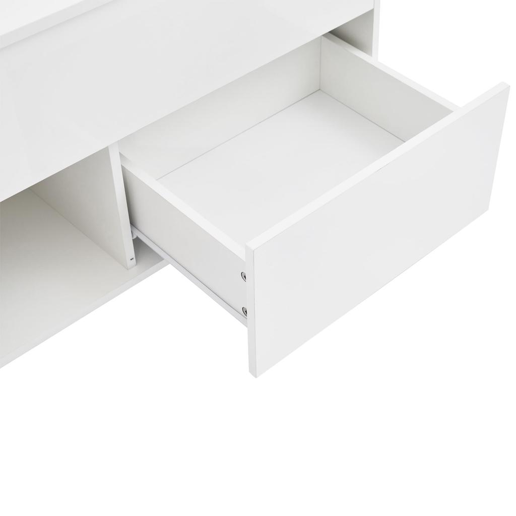 Журнальный столик, стол для гостиной, кофейный столик с ящиками, открытое и скрытое пространство для хранения, деревянный диванный столик, приставной столик для гостиной, офиса, белый