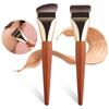 2pcs Ultra Thin Foundation Brush Soft Hair Ace Contour Brush Wooden Handle Make Up Brush Blending Foundation Brushes Makeup Tool