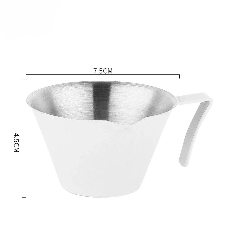 1pc Food Stainless Steel Coffee Measuring Cup,Espresso Cup Extraction Cup with Graduated,Espresso Accessories Cafe Accessories