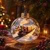 8cm Christmas Ball Ornament Acrylic Snowman Crystal Ball Xmas Hanging Decoration  Holiday Ornament