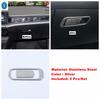 Stainless Steel Silver Auto Glove Box Sequin / Rear Air Outlet / Door Bowl Panel Accessories Cover Trim For MG 5 MG5