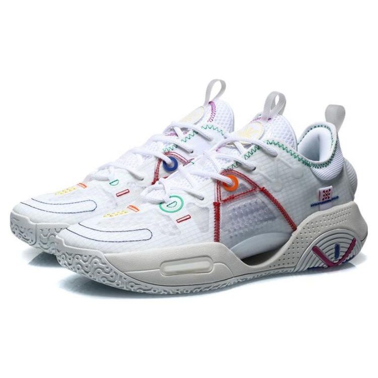 Баскетбольные кроссовки Li Ning All City 9 V1.5 прочные дышащие низкие мужские кроссовки белые ABAT121-1