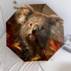 Рисунок с коалами, автоматический складной зонт, портативная и складная конструкция, 8 спиц, рождественский или день рождения подарок.