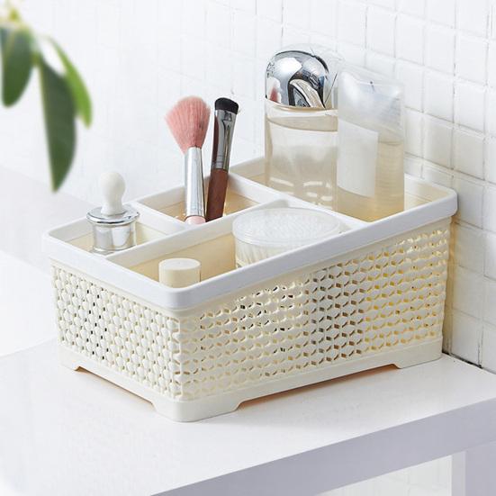 Коробка для хранения Полая противоскользящая полипропиленовая многосеточная ручка Канцелярские принадлежности Косметический органайзер Классные принадлежности