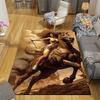 1pc Female Warrior Pattern Area Rug, Anti slip Non Shedding Stain Resistant Carpet
