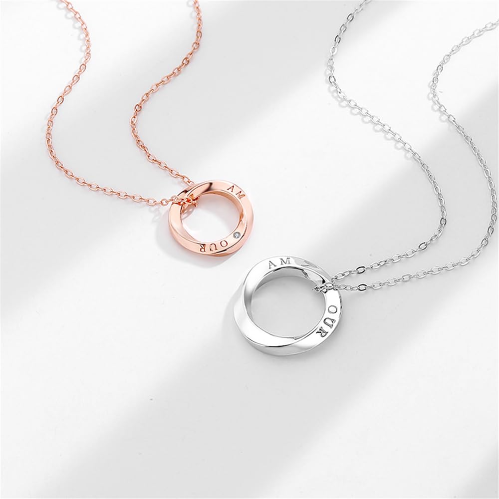 Парное ожерелье для взрослых Парное ожерелье Парное парное подарочное серебряное парное аксессуар Парное ожерелье Годовщина [kokoromilove]