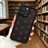 Чехол для телефона с узором из красных сердечек-дудлов для iPhone 17 16 15 14 13 12 11 Pro Max Plus, Защитный, Гелевый, Гибкий, Защита от царапин