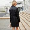 Fashion Women Slim Fit Pu Leather Jacket Long Sleeve Lapel Collar Zipper Outerwear for Fall Winter