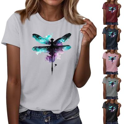 Женская повседневная футболка с принтом подсолнухов Street Slim Fit с коротким рукавом