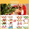 Novelty Paper Glasses For Christmas Party Photo Booth Props Santa Claus And Snowman