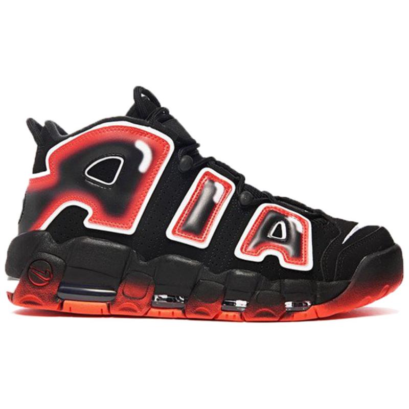 Nike Air More Uptempo Черный Белый Лазерный Малиновый Винтажный Баскетбольный CJ6129-001