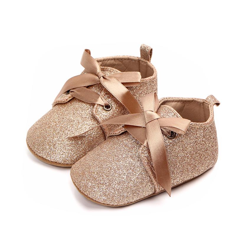 Shoes Baby Luxury Leather Girls Shiny Soft Sole Baby First Walkers Shoes Princess Comfortable Breathable Leisure Baby Shoes