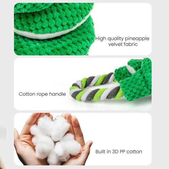 Интерактивная пищащая веревочная игрушка для собаки, плюшевая жевательная игрушка со звуком, для чистки зубов, увлекательные игрушки для маленьких, средних и больших собак