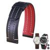 For Bucherer Patravi Series Leather Strap with Special Stitching Men's Folding Buckle Watchband 10625 Black Bracelet 20mm 22mm