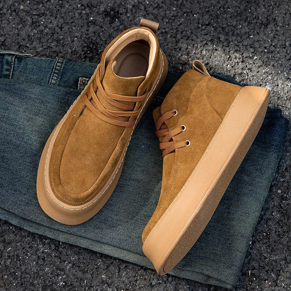 Fashion Autumn Winter Hot Selling Men's Ankle Boots Handmade Soles Comfortable Men's Business Casual Shoes Office Daily Oxford Shoes