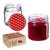 10x Jar 200ml + Lid Fi66 For Preserves Jam