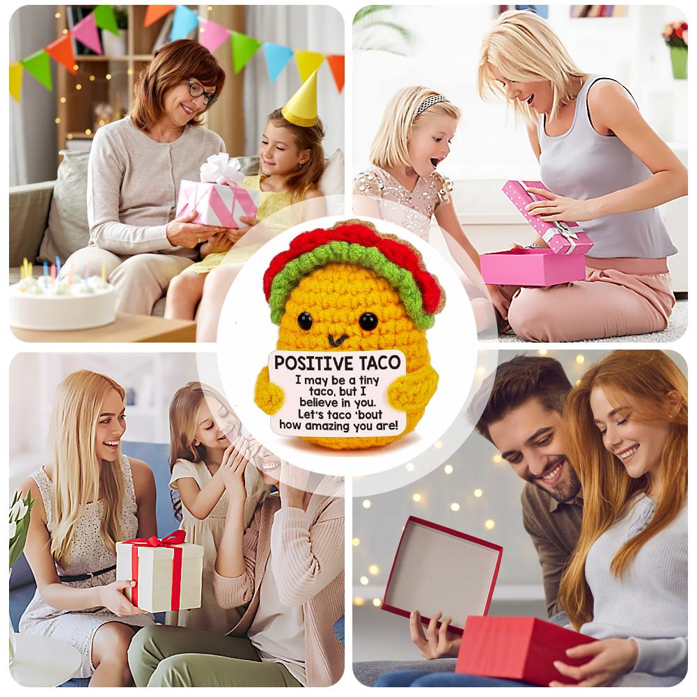 Детские подарки плетеная кукла Taco Hook, чистая ручная работа, милая, эмоциональная, успокаивающая кукла, энергетический подарок Va T4J7