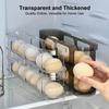 Space-saving Egg Storage Rack Refrigerator Egg Tray Capacity Stackable Fridge Egg Holder with Transparent Design for Kitchen