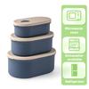 3 шт. силиконовый ланч-бокс с крышками, герметичный бенто-бокс, многоразовые контейнеры для хранения продуктов, штабелируемые контейнеры для приготовления пищи для пикника на открытом воздухе