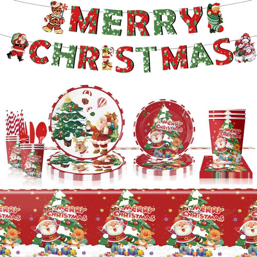 Serves 20 Guests Paper Dinner Dessert Plates Holiday Party Supplies