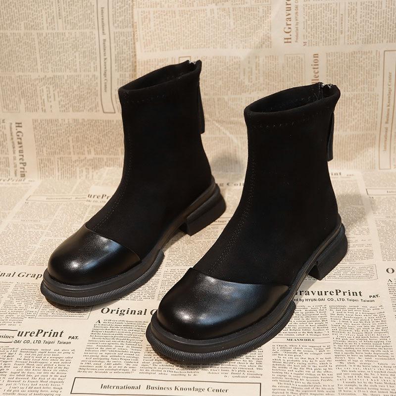 Детские ботинки мартинс осень новые толстый каблук тонкие ботильоны коричневые ботинки на плоской подошве