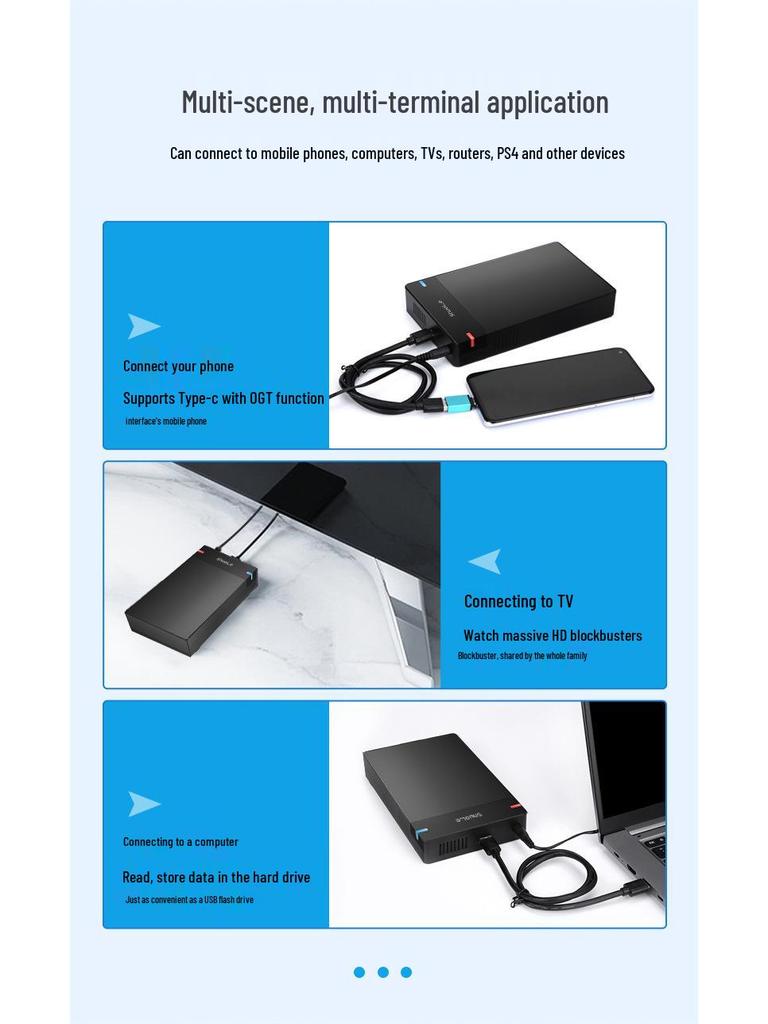 ShuoLe 3,5" USB 3.0 Безвинтовой высокоскоростной внешний корпус для жесткого диска