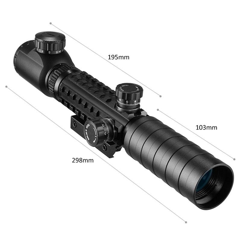 VOMZ 3-9x32 EG Hunting Scope Red/Green Dot Illuminated Sight Tactical Scope with 22mm for Hunting