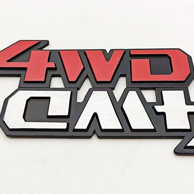 3D Aluminum Car Styling On Chrome Logo 4WD 4X4 Fender Side Rear Trunk Car Decal Emblem Trim Badge Sticker For Truck Auto Styling