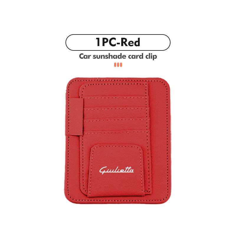Car Stickers For Alfa Romeo Car Sunshade Storage Bag Card Sunglasses Organizer Holder Accessories For Alfa Romeo GT Stelvio F1 B