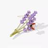 Брошь лаванды с декором в виде божьей коровки, воротник пальто, платье, шарф, шляпа, украшение, булавка, капающее масло, насекомое, цветок, брошь для официальной вечеринки, свадьбы