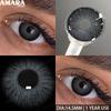 AMARA 1 пара цветных контактных линз годового использования, естественные линзы для карих глаз, серые контактные линзы с синими линзами, зеленые линзы для глаз