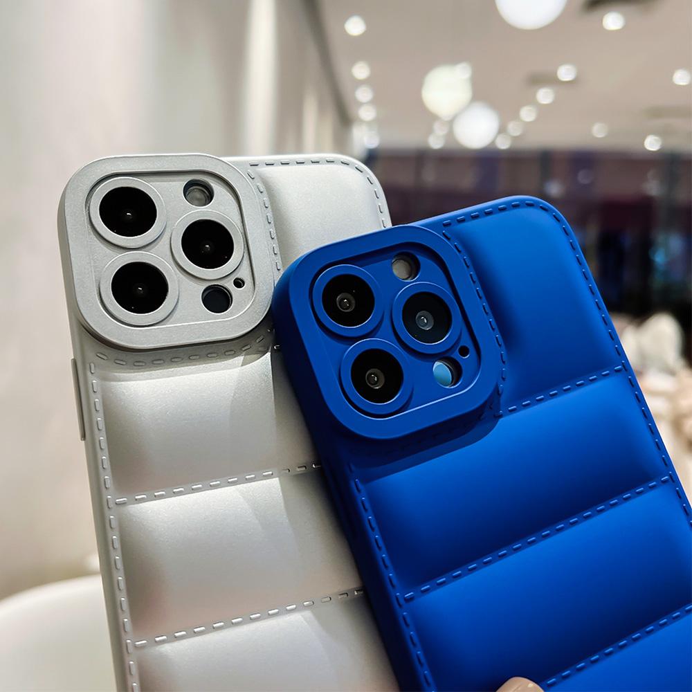 Dropshipping TPU Mobile Phone Case Down Jacket Design for iPhone 14 Pro Max 17 AIR