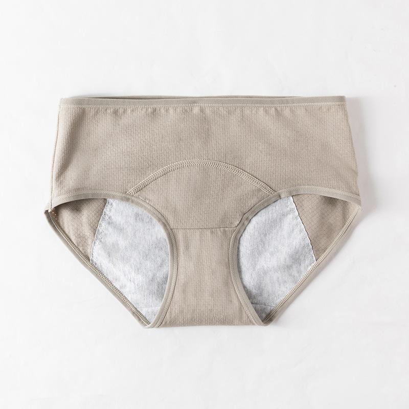 Physiological Underwear Women's Pure Cotton Antibacterial Physiological Pants Large Size Women's Mid Waist All Cotton Leak Proof Menstrual Underwear