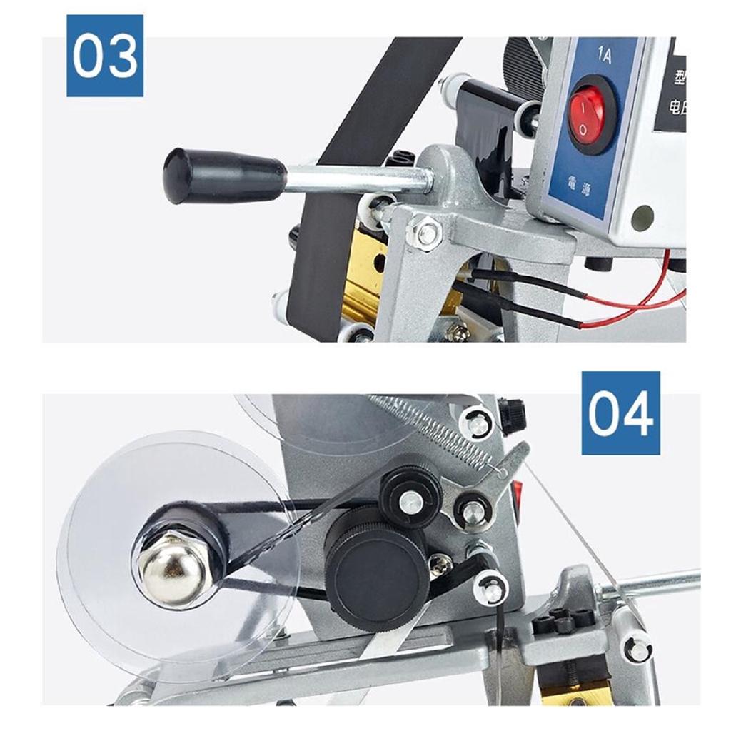 Ручной принтер для горячего тиснения фольгой 220 В, термоленточный принтер для печати кода даты