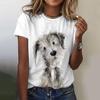 Summer Kawaii Cartoon Dog 3D Print T-shirts Women Streetwear Fashion Y2k Casual Short Sleeve T Shirt O-neck Tees Tops Clothing