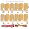 48/96/144pcs Santa Claus Gifts Labels Christmas Tree Shape Kraft Paper Tags Hanging Label  New Year